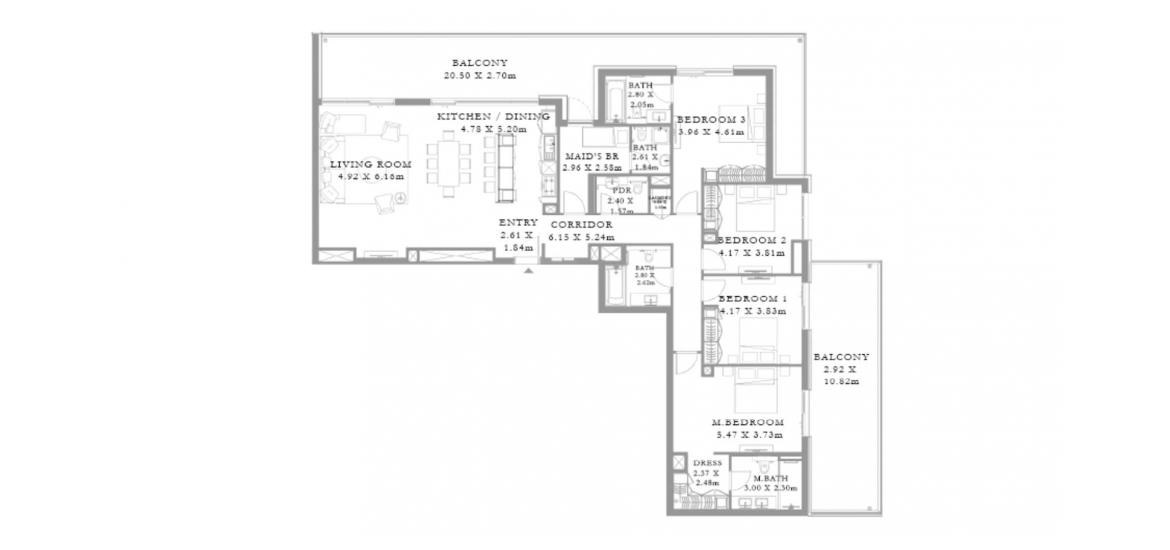 Floor plan «H», 4 bedrooms in SEAGATE